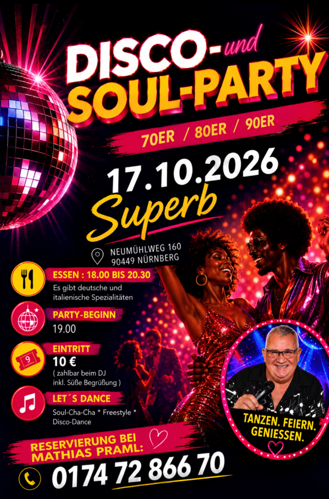 Disco- und Soul-Party - Solo-Tanz auf die besten Disco- und Soul-Klassiker