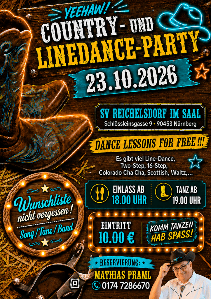 Country- und Linedance-Party - Line-Dance und Paar-Tänze
