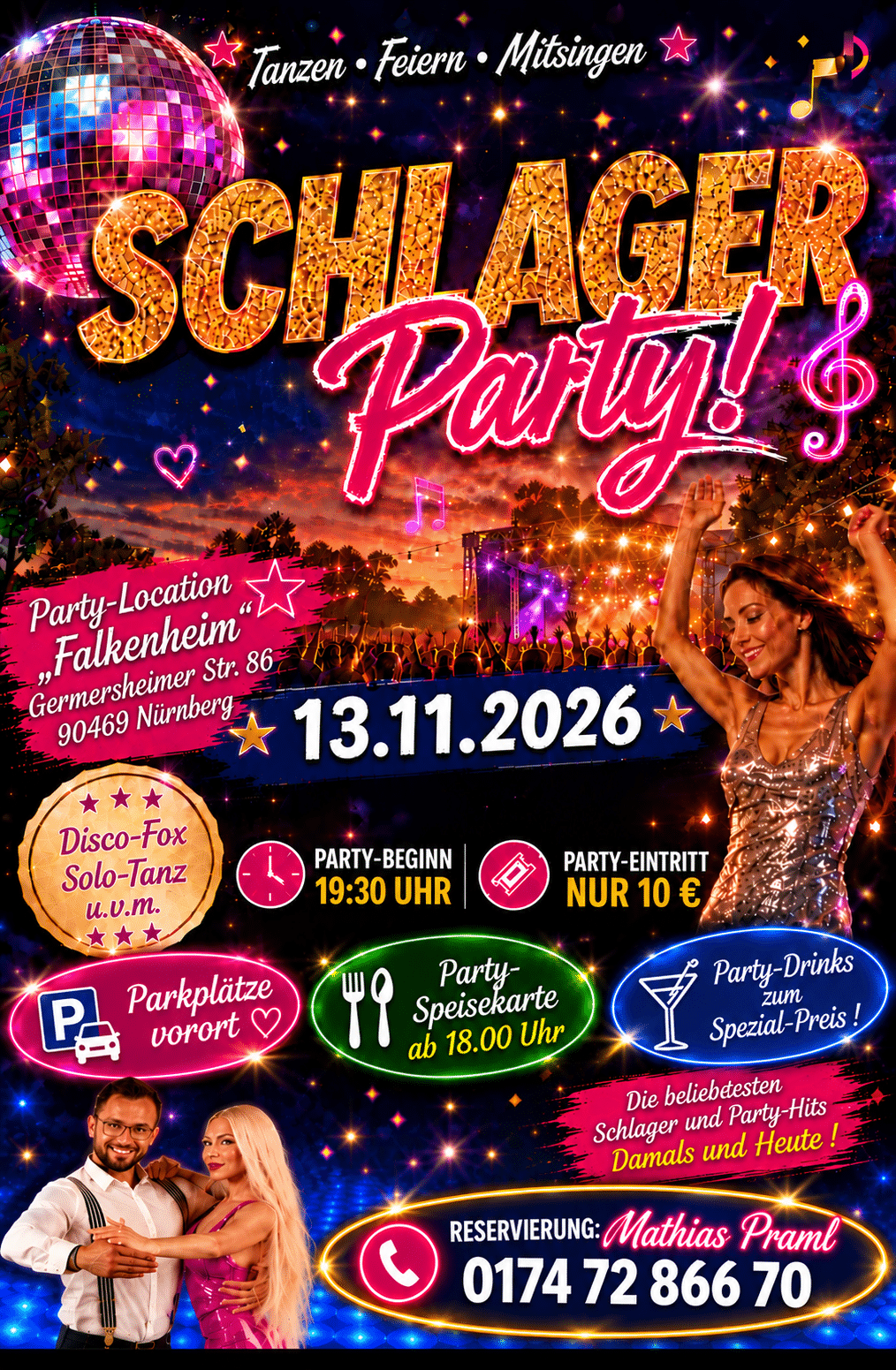 Schlager-Party – Disco-Fox, Solo-Tanz, Rumba, Walzer