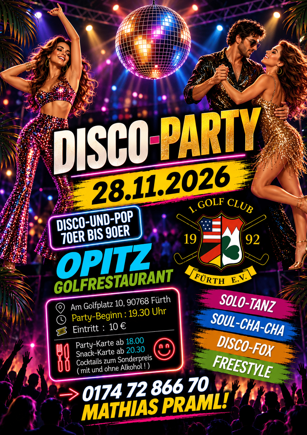 Disco-Party – 70er/80er/90er Solo-Tanz und Disco-Fox
